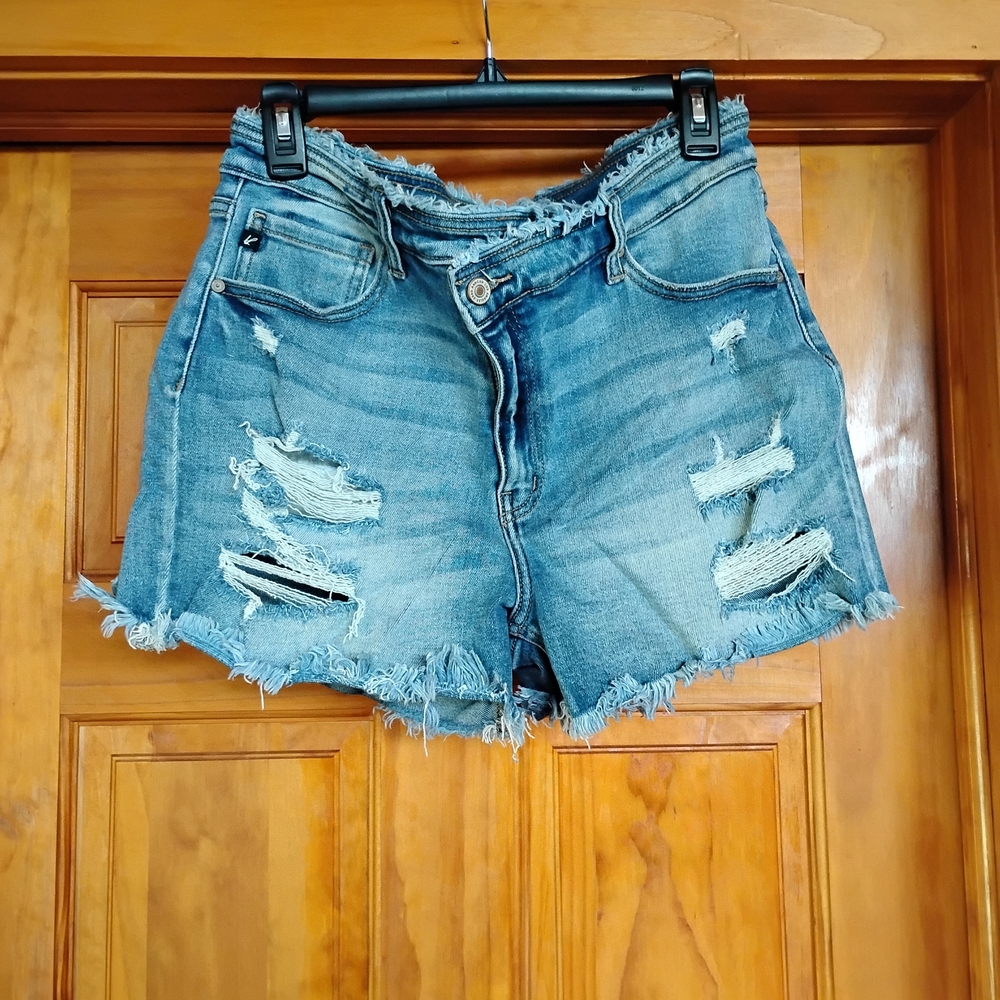 KanCan Blue Distressed Jean Shorts